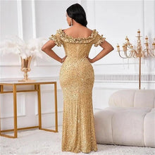Load image into Gallery viewer, Elegant Off Shoulder Evening Gown, Party Cocktail Dress for Dinner Banquet
