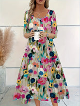 Load image into Gallery viewer, Elegant Printed Casual Midi Dress
