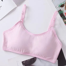 Load image into Gallery viewer, Cotton Sports Training Bras Casual Back Buckle Teenage Lingerie No Steel Rings Sports Bra Elastic Breathable Student Underwear
