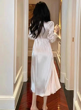 Load image into Gallery viewer, Female Long Nightdress Retro French Court Style Princess Nightgown Sleepwear Spring Summer Loose Rayon Home Clothes Lounge Wear
