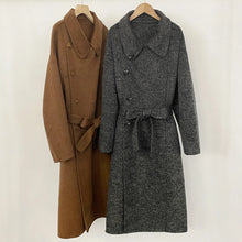Load image into Gallery viewer, Belted Wool Blend Long Coat
