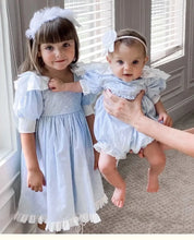 Load image into Gallery viewer, Embroidered Bow Princess Girls Dress
