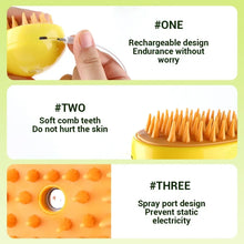 Load image into Gallery viewer, Cat Dog Steamy Brush Steam Brush Electric Sprayer for Massage Pet Grooming Tool Shedding 3 in 1 Electric Sprays Massage Combs
