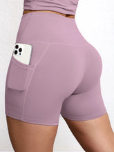 Load image into Gallery viewer, Yoga Shorts with Pockets High Waist Butt Lifting Cyclings Tights Outdoor Workout Jogging Shorts Sportswear Gym Running Short
