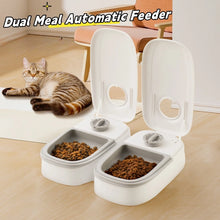 Load image into Gallery viewer, Pet Automatic Feeder Timed Quantification Separate Bowls for Dry Wet Feeding Easy to Clean Short-distance Travel Home Use
