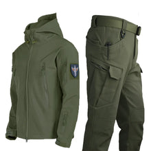 Load image into Gallery viewer, Oulylan SoftShell Tactical Waterproof Jacket Fishing Hiking Camping Climbing Jacket HoodedWinter Autumn Tracksuits Set Men
