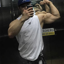 Load image into Gallery viewer, Mens Workout Tank Tops Mash Fabric Quick Dry Muscle Sleeveless Shirts Cut Off Slim Fit  Bodybuilding Gym Tees Singlet
