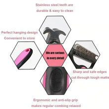 Load image into Gallery viewer, Pet Deshedding Brush Cat Comb Self Cleaning Hair Remover Grooming Tool for Dog and Cats De-Matting Comb Cleaning Pets Supplies
