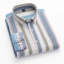 Load image into Gallery viewer, Striped Plaid Cotton Slim Shirt
