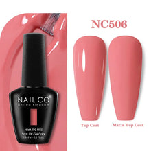 Load image into Gallery viewer, NAILCO 333 Colors Gel Nail Polish Semi Permanent Varnishes Nails Art Design Hybrid Soak Off Top Base Coat UV Gel Manicure 15ml
