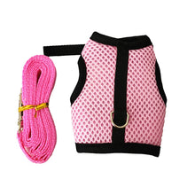 Load image into Gallery viewer, Pet Accessories Rabbit Harnesses Vest Leashes Set Soft Mesh Harness with Leash Small Animal Guinea Pig Hamsters Bunny Accessorie
