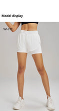 Load image into Gallery viewer, Yoga Shorts Sports Fitness Shorts High Waist Running Fake Two Pieces Anti-Shine Shorts Women's Double Layer Training Leggings
