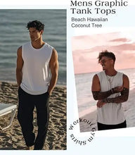 Load image into Gallery viewer, Mens Tank Tops Workout Sleeveless Shirts Summer Solid Color Polyester Quick Drying Tanks for Men Summer Beach Sports T-Shirts
