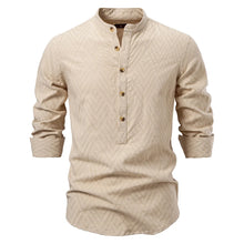 Load image into Gallery viewer, Solid Cotton Half Button Shirt
