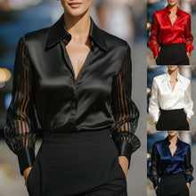 Load image into Gallery viewer, Women Shirt Blouse 2026 Fashion Long Sleeve Turn Down Collar White Black Shirt Blouse Women Tops Blouses Blusas Para Mujer Q6246
