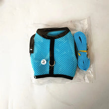 Load image into Gallery viewer, Pet Accessories Rabbit Harnesses Vest Leashes Set Soft Mesh Harness with Leash Small Animal Guinea Pig Hamsters Bunny Accessorie
