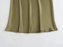 Load image into Gallery viewer, HH Skirts For Women 2024 Summer Solid Satin Sheath Long Skirt Female Show Curve Beach Outfits For Woman Mermaid Skirts
