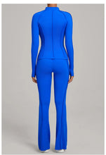 Load image into Gallery viewer, New Gym Yoga Outfit for Women Zipper Long Sleeve Fitness Suit Daily Casual Running Fitness Sportswear Two-Piece Sets Coat+Pants
