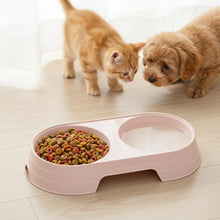 Load image into Gallery viewer, Non-Slip Double Pet Bowls Food &amp; Water Feeder for Cats and Small Dogs BPA-Free Easy-Clean Raised Pet Dishes in 4 Colors
