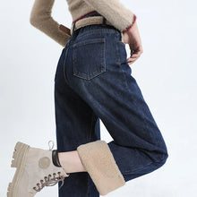 Load image into Gallery viewer, Winter Straight Leg Denim Jeans
