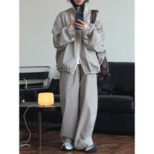 Load image into Gallery viewer, 2026 Women Summer Long Pants High Waist Wide Leg 80% Cotton Plaid Pants Fashion Clothes Vintage Pants Female Trousers

