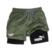 Load image into Gallery viewer, Summer Breathable Two-in-one Double-layer Shorts Men's Elastic Compression Shorts Quick-drying Multi-functional Shorts M-3XL
