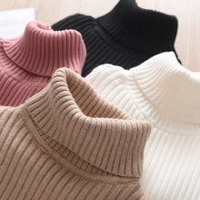 Load image into Gallery viewer, New Sweater Kids Sweaters Autumn Girls Turtleneck Sweaters 1-9Yrs Baby Boys Pullover Winter Knitted Bottoming Boys Sweaters
