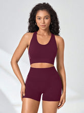 Load image into Gallery viewer, Women Yoga Set Bra Shorts Set Seamless Fitness Tracksuit Gym Running Shorts Sports Set Workout Shockproof Vest Outfit
