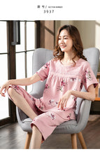 Load image into Gallery viewer, Cotton Cartoon Summer Pajama Set
