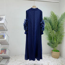 Load image into Gallery viewer, Women Elegant Evening Party Dresses 2025 Summer New Solid Colour Classic Long Sleeve Plate Flower Design Prom Dresses Female
