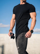 Load image into Gallery viewer, Muscle Fitness T-shirt Summer Men's T-shirts Workout short sleeve Tees Running cotton t-shirts Men Gym Sport Training Tops
