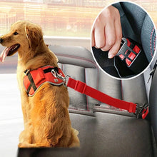 Load image into Gallery viewer, Adjustable Dogs Accessoires Pet Cat Dog Car Seat Belt Pet Seat Vehicle Dog Harness Lead Clip Safety Lever Traction Dog Collars
