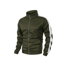 Load image into Gallery viewer, Men's Casual Tracksuit Zip Up Stand Collar Jacket &amp; Sweatpants Classic Striped Suit for Men Fall Winter Daily Outdoor Streetwear
