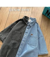 Load image into Gallery viewer, 2025 Shirts Men Clothing Fashion Short Sleeve Summer Korean Style Loose All-match Cargo Handsome Homme Solid Tops Harajuku
