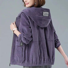 Load image into Gallery viewer, Corduroy Hooded Loose Jacket
