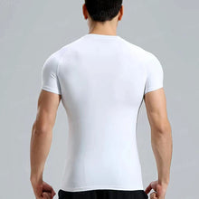 Load image into Gallery viewer, Gym Fitness T Shirt Men's Short Sleeve Summer Boxing Jersey Legging Men Rashguard Compression Pants Quick Dry Tight T-Shirts Men
