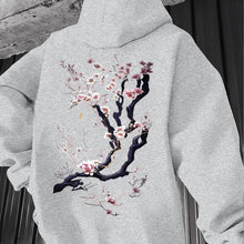 Load image into Gallery viewer, Men'S Hoodie Designed with Retro Ink Wash Style Cherry Blossom Branches Reflecting Eastern Aesthetics Made from Knit Fabric
