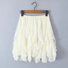 Load image into Gallery viewer, Summer Clothes Pleated Skirts Women Mini Skirts Luxury Designer Ruffle Skirts Elegant Japanese Y2k Black Lace Skirts Lace Trim
