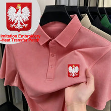 Load image into Gallery viewer, Poland Coat Of Arms Print Polo Shirt Mens Casual Breathable Lapel Tops Basic Short Sleeve T-Shirts Summer Commuting Male Clothes
