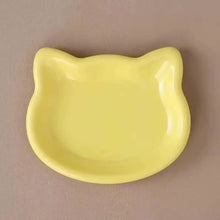 Load image into Gallery viewer, Pastel Cat Head Feeding Dish
