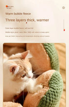 Load image into Gallery viewer, Petal Shaped Pet Bed, Plush Round Dog &amp; Cat Cushion Mat with Knitted Texture, Ultra Soft Warm Nest for Kittens Puppies in Winter
