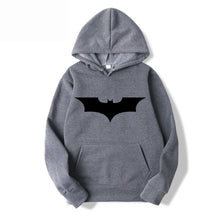 Load image into Gallery viewer, Men's hoodie and bat logo: Fashionable and comfortable hooded sweatshirt, a fan of heroes
