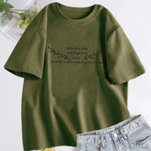 Load image into Gallery viewer, Women's T-shirt Never Be So Clever You Forget To Be Kind Marjorie Lyrics T Shirt Women Cotton Short Sleeve T-shirts Streetwear
