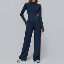 Load image into Gallery viewer, Yoga Set 2PCS Women Sportswear Workout Clothes Seamless Athletic Wear Gym Legging Fitness Bra Crop Top Long Sleeve Sports Suits
