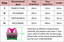 Load image into Gallery viewer, Sports Bra High Stretch Breathable Tops Fitness Women Padded for Running Yoga Gym Crop Bra Gradient Sports Bra for Workout Tops
