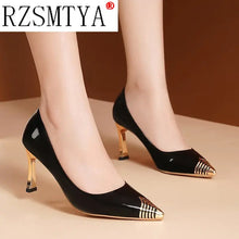 Load image into Gallery viewer, High Heels Women's Stiletto Heels 2020 Autumn New All-match Women's Shoes Black Sexy Temperament Pointed Toe Single Shoes Women
