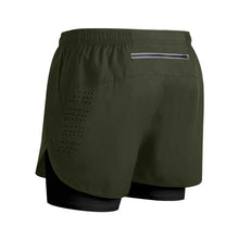 Load image into Gallery viewer, Summer Men's Reflective Running Shorts Fitness Quick Drying Double-Layer Shorts Men's Exercise Training Bodybuilding Shorts
