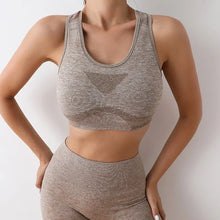 Load image into Gallery viewer, Women Seamless Yoga Set With Gym Shorts Sport Bras Brassiere Workout Tops And Fitness Leggings Clothing For Athletic Training
