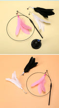 Load image into Gallery viewer, Interactive Cat Toy Handfree Cat Stick Playing Kitten Playing Teaser Wand Toy Suction Cup Bird/Feather Cat Wand Pet Supplies
