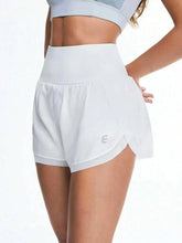 Load image into Gallery viewer, Women's Shorts, Faux Two-Piece High-Waisted Fitness Shorts with Pockets, Casual Home Pants, Suitable for Everyday Outings
